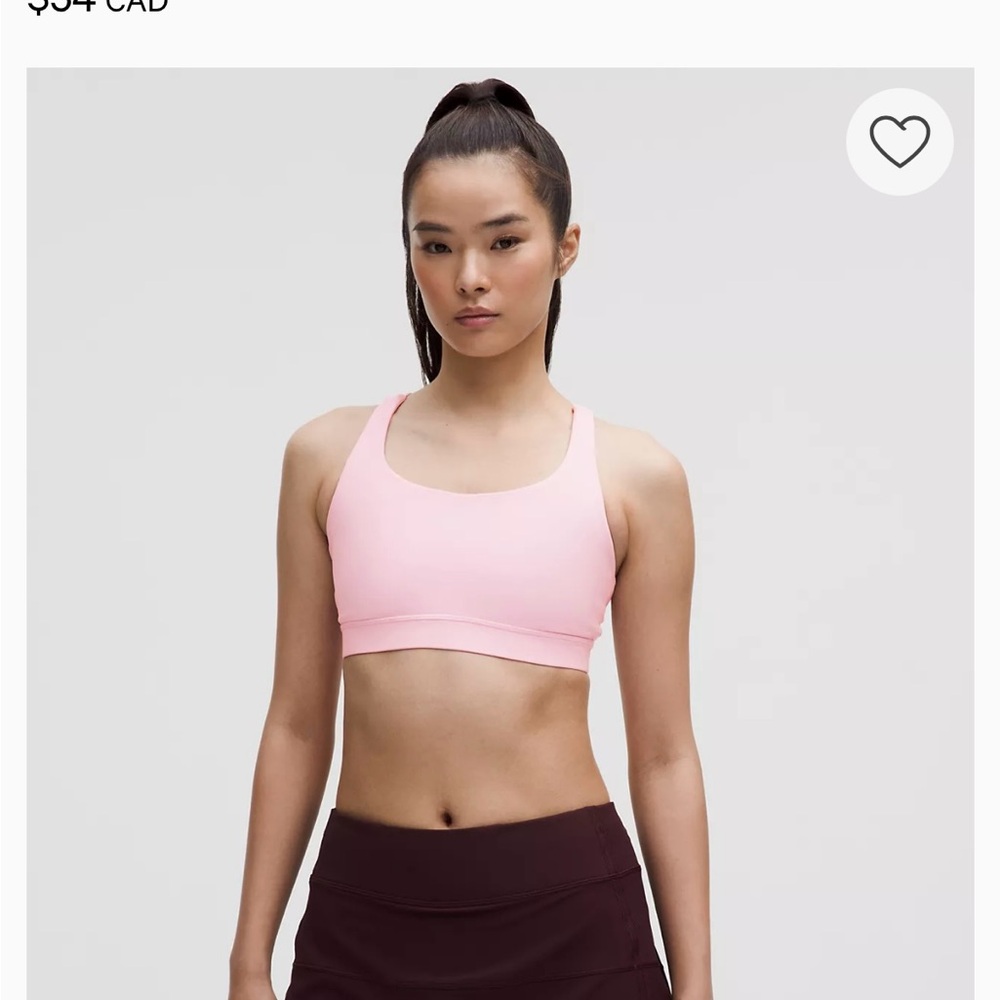 Soft Pink Medium Support Sports Bra